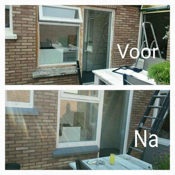 Voor en na: kozijn schilderwerk